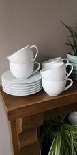 Rosenthal Studio Line All White Porcelain Cup And Saucer Set Of Six