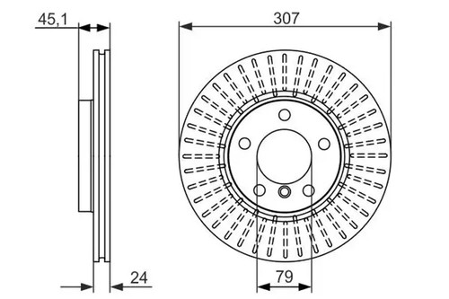Brake disc vented 986 479 - 2x,