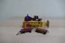 Dublo Dinky 076 Lansing Bagnall Tractor & 3 Trailers plus barrels and pkg case