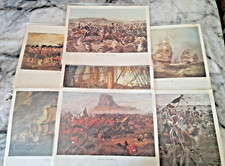 Chevron History Series 7 x military war 'army battle scenes' art prints/pictures