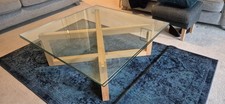 habitat glass coffee table