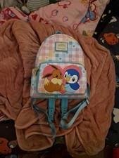 Loungefly Mini Backpack Pokemon Piplup and Eevee Pattern
