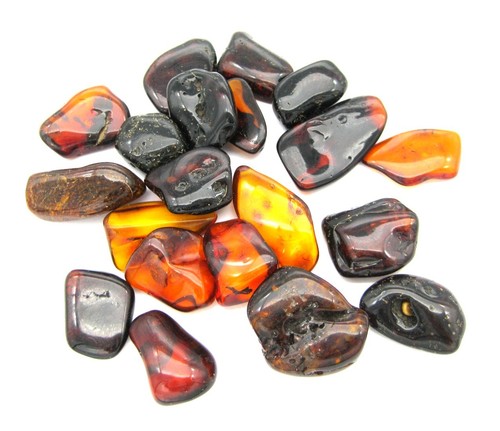 Tumbled stone amber dark - tumbled,