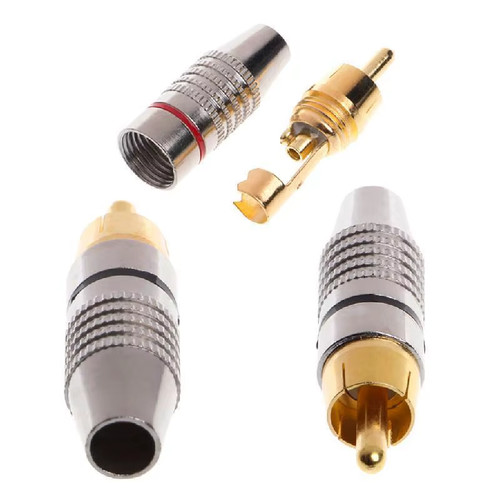 Metal rca phono male - 2x,