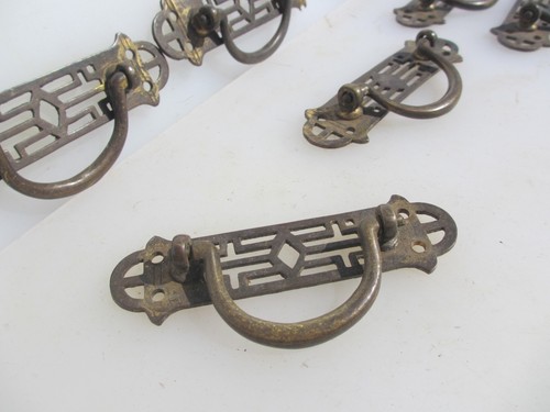 Antique brass drawer handles - antique,