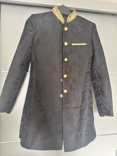 Boys black sherwani jacket - boys,