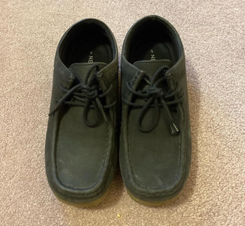 Boys navy suede lace loafer - navy,
