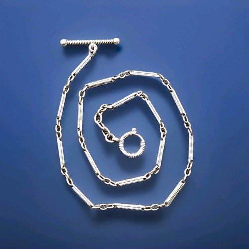 Vintage silver watch chain - vintage,