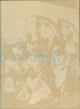 1919 photo RAF men Fancy Dress on SS Vita by Flying officer J F Young No two