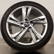 VW GOLF MK8 17" SILVER ALLOY WHEEL HANKOOK TYRE 225/45ZR17 5H0601025AF (2)