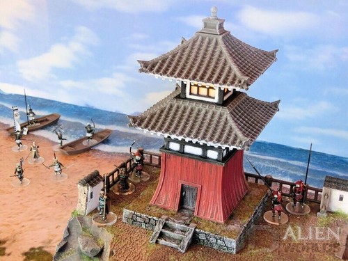 28mm samurai lighthouse - 28mm, 3d
