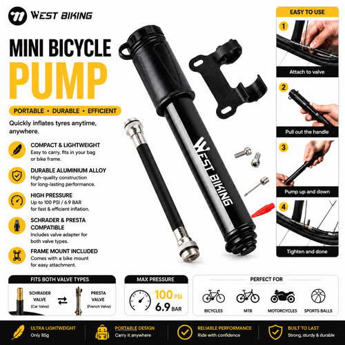 Mini bicycle pump - bicycle,