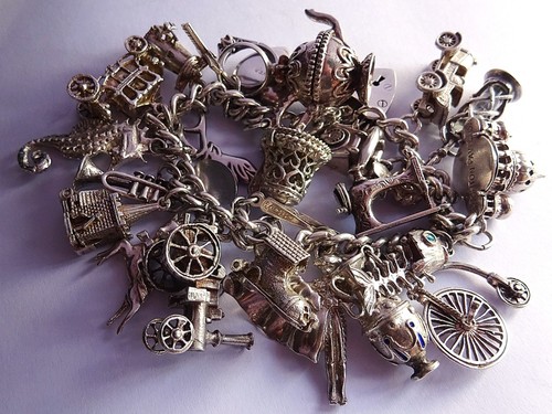 Vintage heavy solid silver