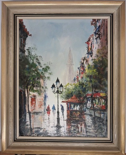 Vintage oil canvas - vintage, on