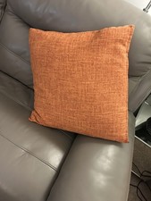B&Q large orange bed living room sofa chair cushion inc case £26 pillow 21 x 21