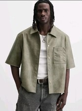 Zara Men's Faux leather Shirt