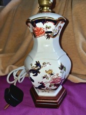 Mason's MANDALAY BLUE, LARGE. Octagonal Table  LAMP. EXCELLENT CONDITION