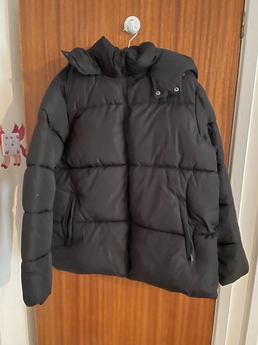 Boohoo man black puffer coat