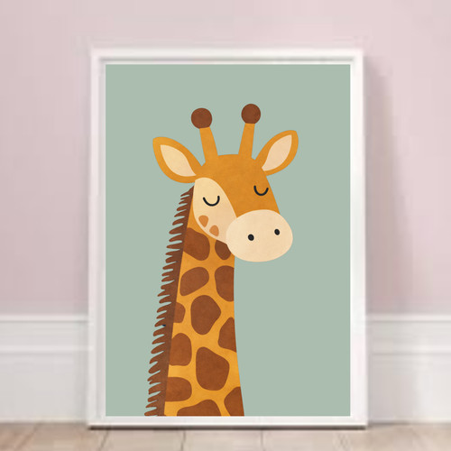 Safari animal nursery wall art - animal,