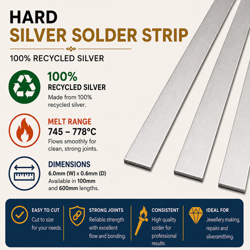 Silver solder strip extra easy - solder,