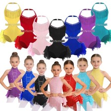 Kids Girls Halter Latin Dance