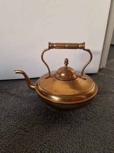 Vintage brass kettle - brass,