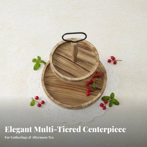 Two tiered dessert stand - tiered,