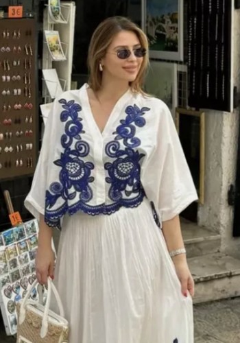 Zara contrast embroidered - zara,