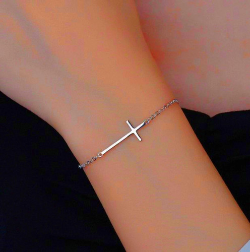 Cross linked charm - cross, 925