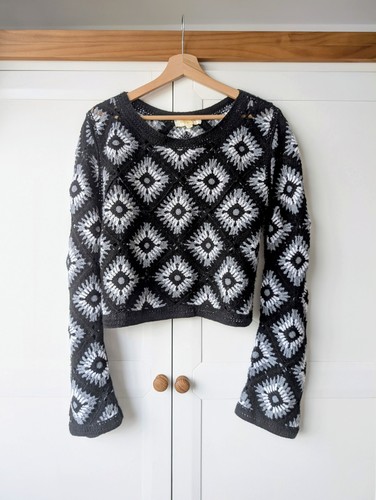 Rebellion black grey - grey, crochet