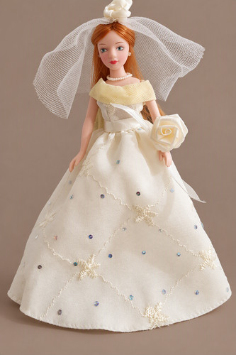 Vintage bride doll - , figurine