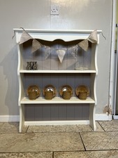 Vintage Country Farmhouse Dresser Top, Wall Shelf, Painted Solid Pine, Upcycled