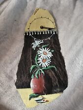 Hand Painted Slate Wall Clock Daisy In Vase