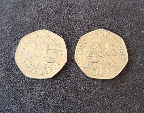50p coins jersey 1998 and - 1998,