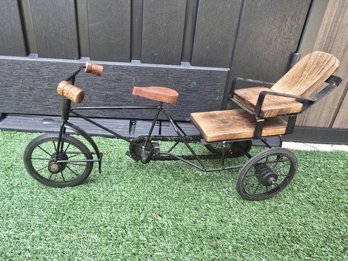 Wooden wrought rickshaw toy - rickshaw,