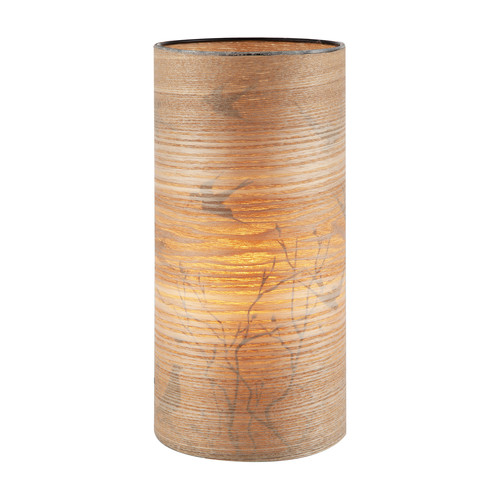 Bamboo wood effect table lamp - wood,