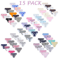 15 Pairs Girls Briefs Knickers Infants Kids 100% Cotton Pants Underwear Age 2-13