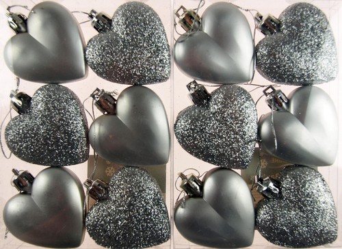 Christmas tree heart baubles - christmas,