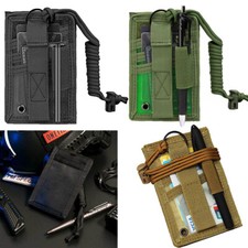 Tactical ID Card Holder Hook & Loop Patch Badge Credit Bag Neck Lanyard Key Ring