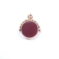 Agate Spinner  Antique Pendant Rose  Gold 9 carat superb quality 