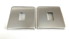 Chrome plated light switch cover plates stick on pads 2 pack 2 single covers