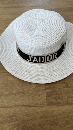 White dior summer - boater, straw