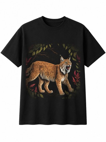 Botanical lynx aurora wild cat - botanical,