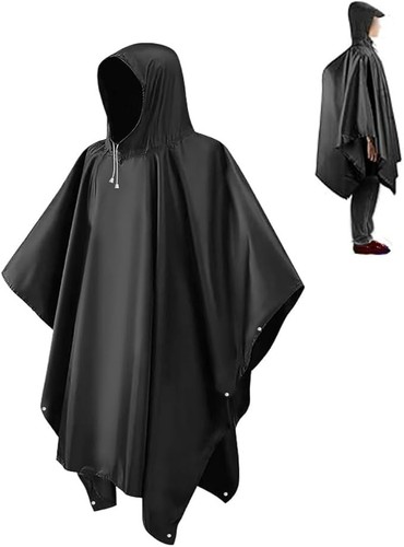 Reusable rain poncho for - rain, adult