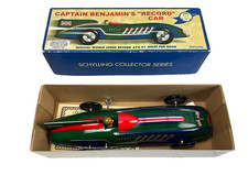 Schylling Collector Series Captain Benjamin’s “Record Car” Wind Up Tin Toy NIB