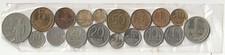 JOBLOT OF 18 RUSSIAN COINS, SEALED IN CLEAR PLASTIC,1900s to 1990s