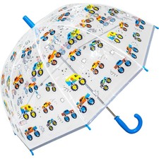 Children's Monster Truck Design Clear Dome Umbrella. Boy's Umbrella, Kid's