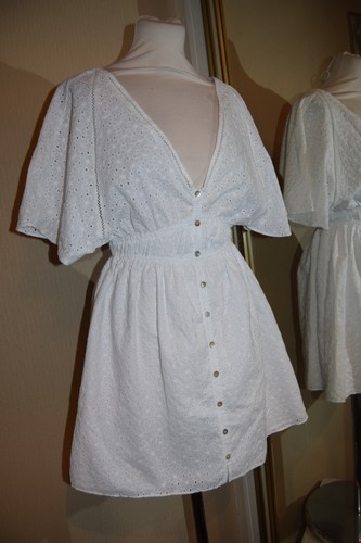 Zara white broderie anglaise - broderie,