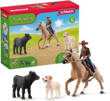 Brand New, Schleich Farm World 42578 Rodeo Calf Adventure Playset