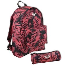 Roxy Quiksilver Palm Tree Backpack School Bag Pencil Case Girls Womens Ladies